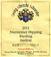 Georg Albrecht Schneider Niersteiner Hipping Riesling Auslese