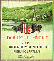 Bollig-Lehnert Trittenheimer Apotheke Riesling Spätlese