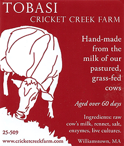 Cricket Creek Tobasi cheese