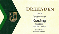 Dr Heyden Oppenheimer Riesling Spätlese Trocken