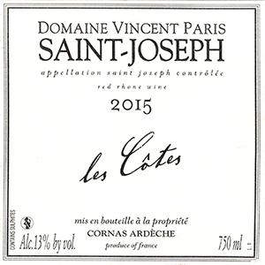 Domaine Vincent Paris Saint-Joseph Les Côtes 