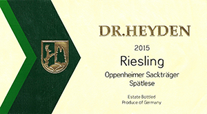 Dr. Heyden Oppenheimer Sackträger Riesling Spätlese