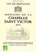 Domaine de la Chapelle Saint Victor Coteaux d’Aix-en-Provence