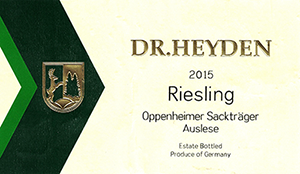 Doctor Heyden Oppenheimer Sackträger Riesling Auslese