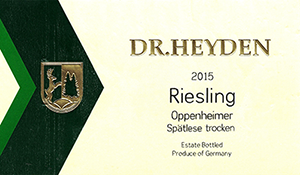 Doctor Heyden Oppenheimer Riesling Spätlese Trocken