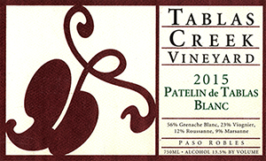 Tablas Creek Paso Robles Patelin de Tablas Blanc