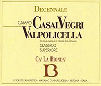 Ca’ La Bionda Valpolicella Decennale