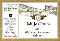 J J Prüm Wehlener Sonnenuhr Riesling Kabinett