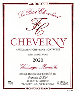 François Cazin Cheverny Rouge