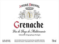André Brunel Vin de Pays de Méditerranée Grenache
