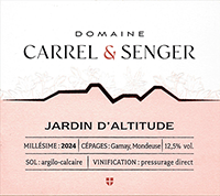 Domaine Carrel and Senger Vin de Savoie Rosé Jardin d’Altitude